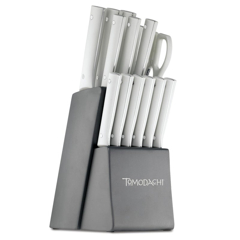 Hampton Forge 15 Piece Tomodachi Fuji Cutlery Block Set, Metallic - Image 1
